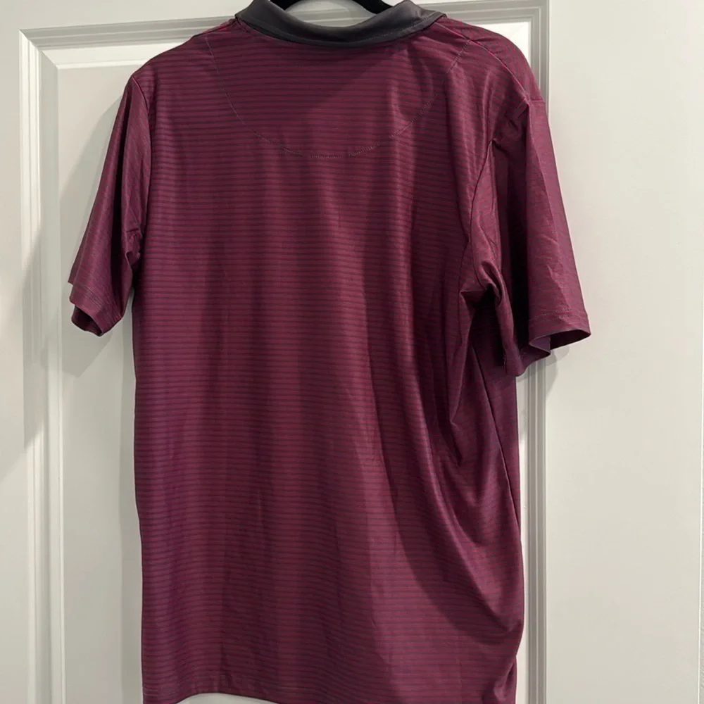 NWT Boston Scott Golf Men's maroon snd grey Shirt sz m